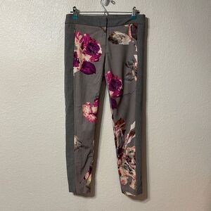 Trina Turk Floral Panel Slim Leg Pants Size 6
